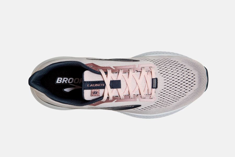 Brooks Running Shoes - Launch 8 Road Womens - Pink/Black - EFC-281364